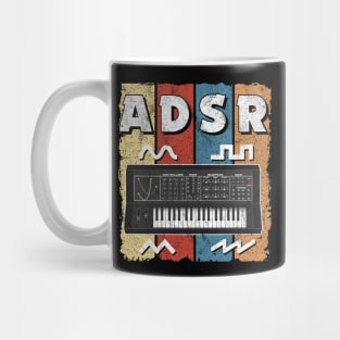 ADSR Vintage Analog Synthesizer Gift Retro Synths Mug